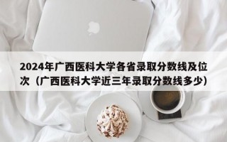 2024年广西医科大学各省录取分数线及位次（广西医科大学近三年录取分数线多少）