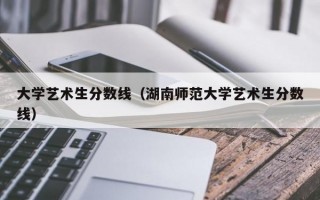 大学艺术生分数线（湖南师范大学艺术生分数线）