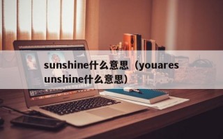 sunshine什么意思（youaresunshine什么意思）