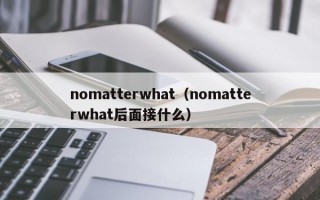 nomatterwhat（nomatterwhat后面接什么）