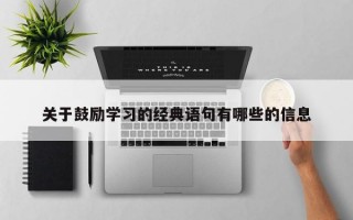 关于鼓励学习的经典语句有哪些的信息