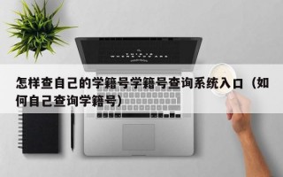 怎样查自己的学籍号学籍号查询系统入口（如何自己查询学籍号）