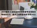 2024重庆工业职业技术学院各专业录取分数线及位次（重庆工业职业技术学院2021）