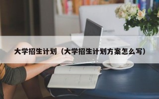 大学招生计划（大学招生计划方案怎么写）