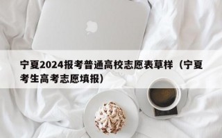 宁夏2024报考普通高校志愿表草样（宁夏考生高考志愿填报）