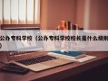 公办专科学校（公办专科学校校长是什么级别）