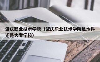 肇庆职业技术学院（肇庆职业技术学院是本科还是大专学校）