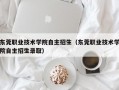 东莞职业技术学院自主招生（东莞职业技术学院自主招生录取）