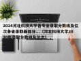 2024河北科技大学各专业录取分数线及位次各省录取最低分...（河北科技大学2020年录取分数线及位次）