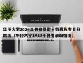 华侨大学2024年各省录取分数线及专业分数线（华侨大学2020年各省录取情况）