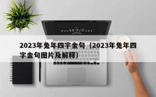 2023年兔年四字金句（2023年兔年四字金句图片及解释）