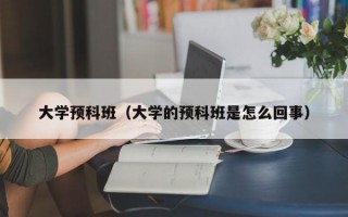 大学预科班（大学的预科班是怎么回事）