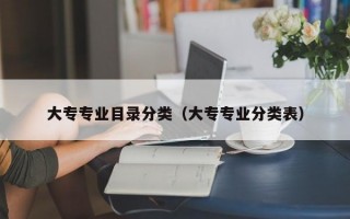 大专专业目录分类（大专专业分类表）