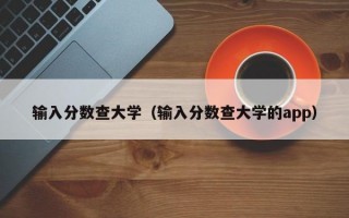 输入分数查大学（输入分数查大学的app）