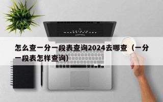 怎么查一分一段表查询2024去哪查（一分一段表怎样查询）