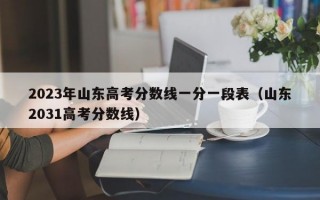 2023年山东高考分数线一分一段表（山东2031高考分数线）