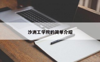 沙洲工学院的简单介绍