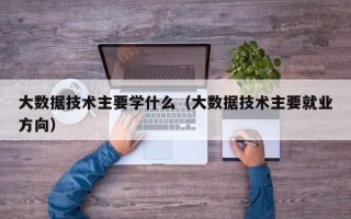 大数据技术主要学什么（大数据技术主要就业方向）