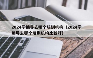 2024学编导去哪个培训机构（2024学编导去哪个培训机构比较好）