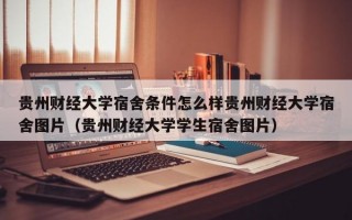 贵州财经大学宿舍条件怎么样贵州财经大学宿舍图片（贵州财经大学学生宿舍图片）