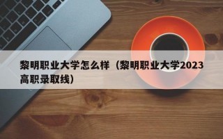 黎明职业大学怎么样（黎明职业大学2023高职录取线）