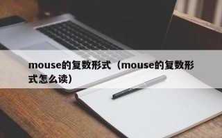 mouse的复数形式（mouse的复数形式怎么读）