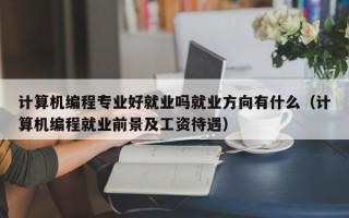 计算机编程专业好就业吗就业方向有什么（计算机编程就业前景及工资待遇）