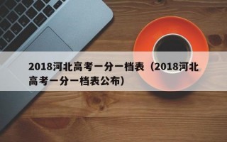 2018河北高考一分一档表（2018河北高考一分一档表公布）