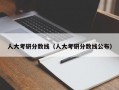 人大考研分数线（人大考研分数线公布）