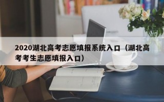 2020湖北高考志愿填报系统入口（湖北高考考生志愿填报入口）