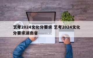 艺考2024文化分要求 艺考2024文化分要求湖南省