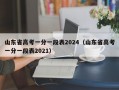 山东省高考一分一段表2024（山东省高考一分一段表2021）