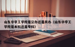 山东华宇工学院是公办还是民办（山东华宇工学院是本科还是专科）