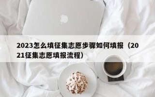 2023怎么填征集志愿步骤如何填报（2021征集志愿填报流程）