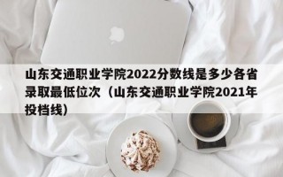 山东交通职业学院2022分数线是多少各省录取最低位次（山东交通职业学院2021年投档线）