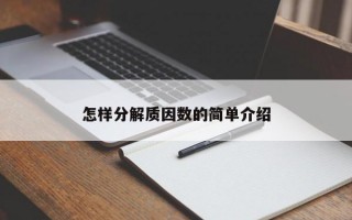 怎样分解质因数的简单介绍