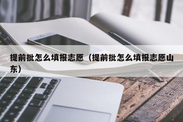 提前批怎么填报志愿（提前批怎么填报志愿山东）-第1张图片