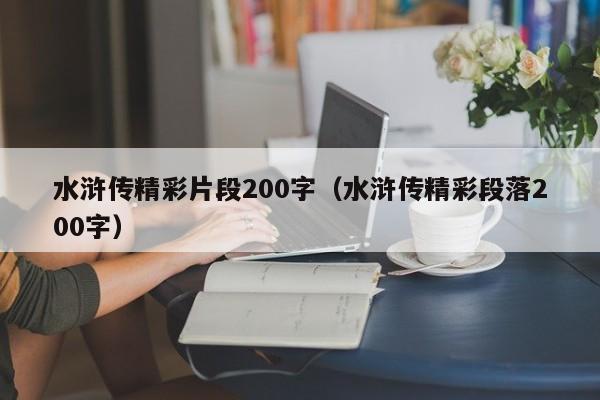 水浒传精彩片段200字（水浒传精彩段落200字）-第1张图片