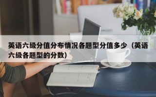 英语六级分值分布情况各题型分值多少（英语六级各题型的分数）