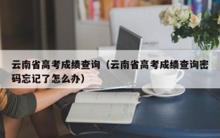 云南省高考成绩查询（云南省高考成绩查询密码忘记了怎么办）