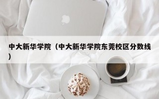 中大新华学院（中大新华学院东莞校区分数线）