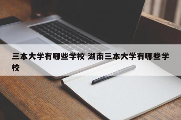 三本大学有哪些学校 湖南三本大学有哪些学校-第1张图片